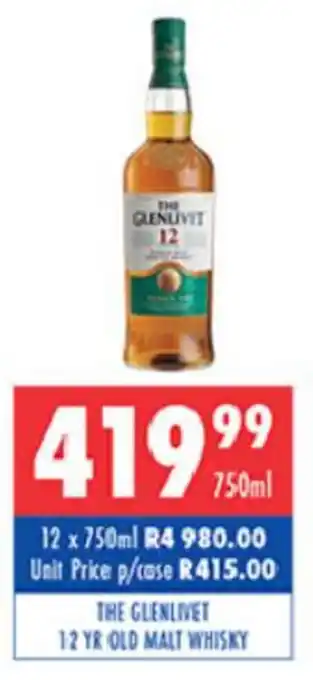 The Glenlivet 12 YR Old Malt Whisky 750ml