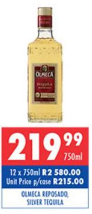 Olmeca Reposado, Silver Tequila 750ml