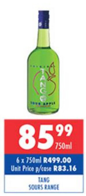Ultra Liquors Tang Sours Range 750ml offer