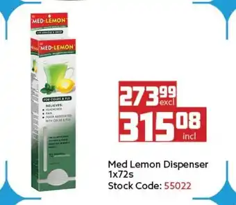 Africa Cash and Carry Med Lemon Dispenser 1 x 72s offer