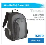 Targus Essential 15.4-16 Inch Notebook Backpack