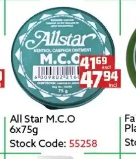 Africa Cash and Carry All Star M.C.O 6x75g offer