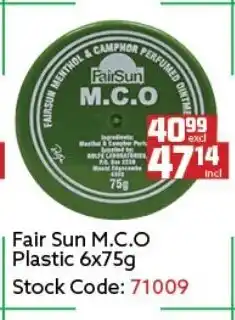 Africa Cash and Carry Fair Sun M.C.O Plastic 6x75g offer