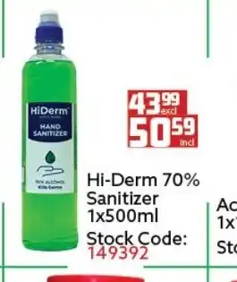 HI-Derm 70% Sanitizer 1x500ml