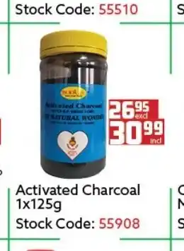 Africa Cash and Carry Activated Charcoal 1x125g offer