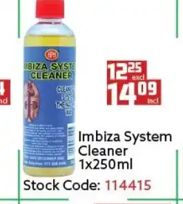 Africa Cash and Carry Imbiza System Cleaner 1x250ml offer