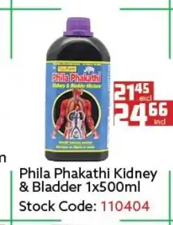 Africa Cash and Carry Phila Phakathi Kidney & Bladder 1x500ml offer