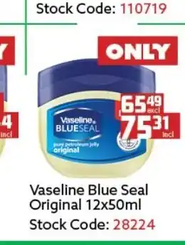 Africa Cash and Carry Vaseline Blue Seal Original 12x50ml offer