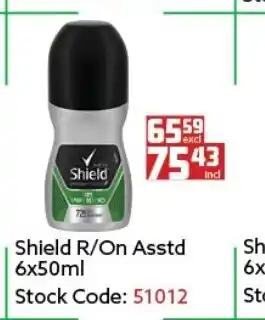 Africa Cash and Carry Shield R/On Asstd 6x50ml offer