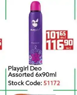 Africa Cash and Carry Playgirl Deo Assorted 6x90ml offer
