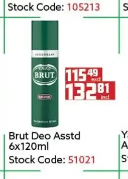 Africa Cash and Carry Brut Deo Asstd 6x120ml offer
