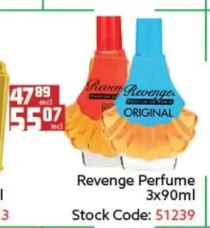 Africa Cash and Carry Revenge Perfume 3x90ml offer