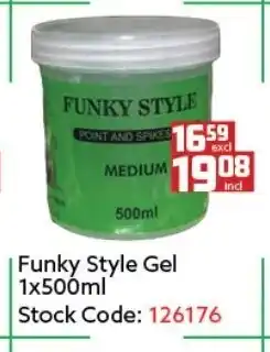 Africa Cash and Carry Funky Style Gel 1x500ml offer