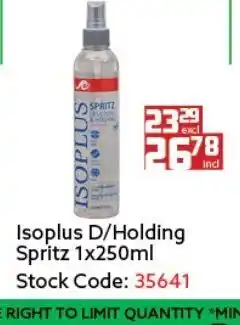 Africa Cash and Carry Isoplus D/Holding Spritz 1x250ml offer