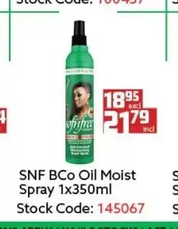 Africa Cash and Carry SNF BCo Oil Moist Spray 1x350ml offer