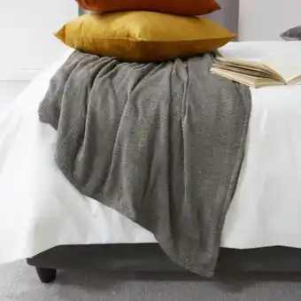 Whitehouse Waffle chenille bed cover - grey offer