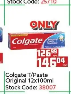 Africa Cash and Carry Colgate T/Paste Original 12x100ml offer