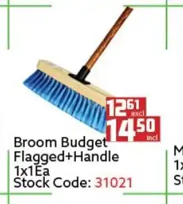 Africa Cash and Carry Broom Budget Flagged + Handle 1x1ea offer