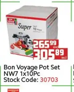 Africa Cash and Carry Bon Voyage Pot Set NW7 1x10Pc offer