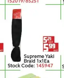 Africa Cash and Carry Supreme Yaki Braid 1x1 ea offer