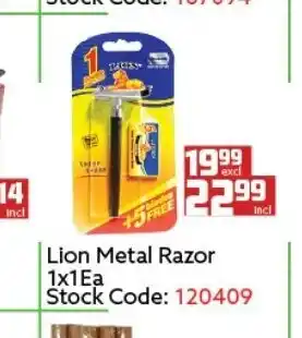 Africa Cash and Carry Lion Metal Razor 1x1ea offer