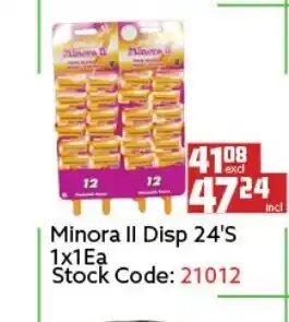 Africa Cash and Carry Minora II Disp 24's 1x1ea offer