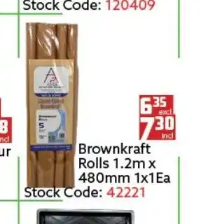 Brownkraft Rolls 1.2m x 480mm 1x1ea
