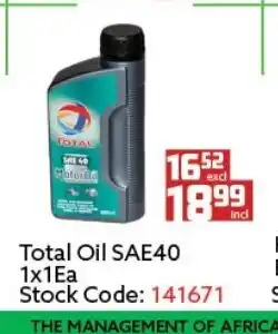 Africa Cash and Carry Total Oil SAE40 1x1ea offer