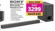 Game Sony 2.1 CH Soundbar 320W With W/L Subwoofer HT-S350 offer