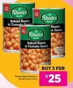 Game Rhodes baked beans in tomato sauce-for 3 x 410g offer