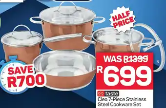 Pick n Pay Taste Cleo 7-Piece Stainless Steel Cookware Set offer
