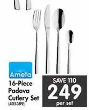 Makro Amefa 16-Piece Padova Cutlery Set per set offer