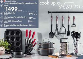 Makro Russell Hobbs 7-Piece Anodised Non-Stick Cookware Set per set offer