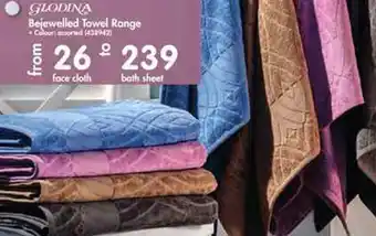 Makro Glodina Bejewelled Towel Range Face Cloth offer