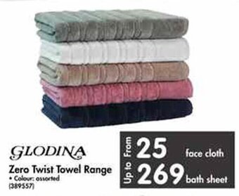 Makro Glodina Zero Twist Towel Range Face Cloth offer