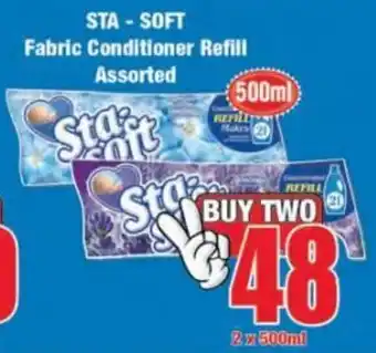 Boxer Sta-Soft Fabric Conditioner Refill assorted 2 x 500ml offer