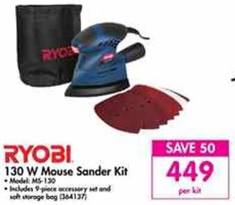 Makro Ryobi 130W Mouse Sander Kit offer