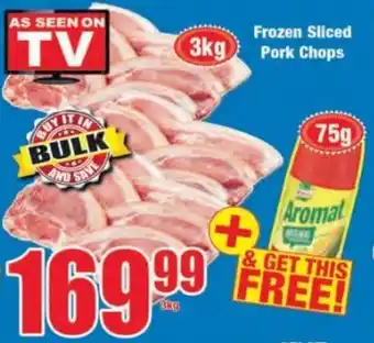 Boxer Frozen Sliced Pork Chops 3kg + Aromat Seasoning 75g offer