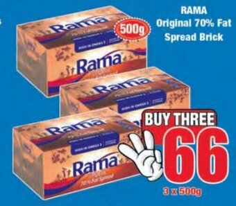 Boxer Rama Original 70% Fat Spread Brick 3 x 500g offer