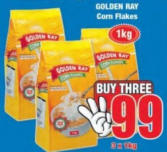 Boxer Golden Ray Corn Flakes 3 x 1kg offer