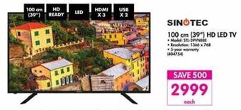 Makro Sinotec 100cm 39" HD LED TV offer