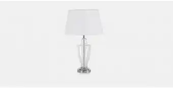 Glass table lamp with shade