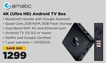 Ematic 4K (ultra HD) Android TV Box