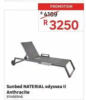 Leroy Merlin Sunbed naterial odyssea ii anthracite offer