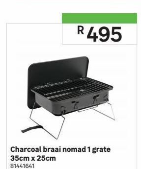 Charcoal braai nomad 1 grate 35cm x 25cm