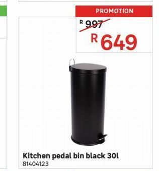 Leroy Merlin Kitchen pedal bin black 30l offer