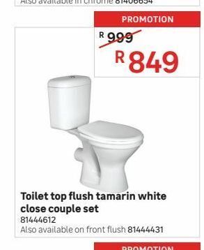 Toilet top flush tamnarin white close couple set offer at Leroy Merlin