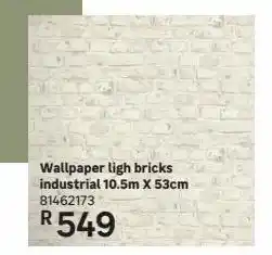 Leroy Merlin Wallpaper light bricks industrial 10.5m x 53cm offer