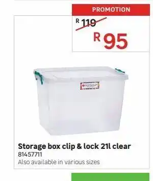 Leroy Merlin Storage box clip & lock 21l clear offer