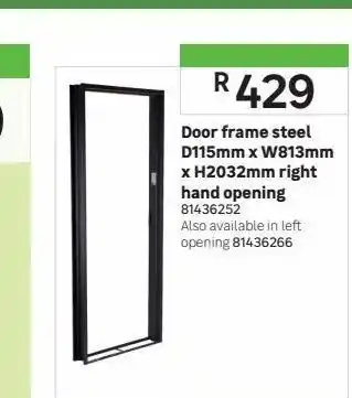 Leroy Merlin Door frame steel d115mm x w813mm x h2032mm right hand opening offer
